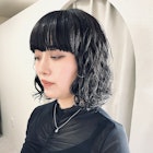 黒髪×ボブパーマ