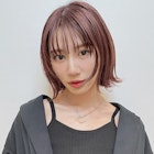 ピンクアッシュフェイスレイヤーボブ似合わせ小顔t710