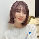 ピンクアッシュフェイスレイヤーボブ似合わせ小顔t77