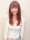 明るめ★ピンクブラウン【CERCA】東京新宿韓国風ヘア美容室前髪