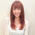 明るめ★ピンクブラウン【CERCA】東京新宿韓国風ヘア美容室前髪