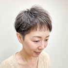 【白髪ぼかしショート】束感レイヤー×グレージュハイライト