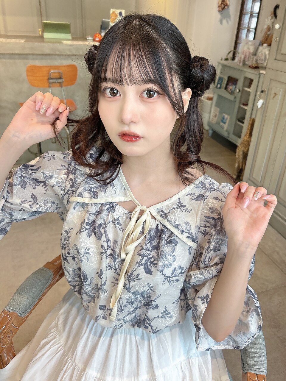 シースルーバングクラゲヘア現場ヘアメ