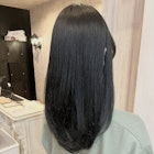 福山美容室carry 髪質改善ストレート透明感ブルーブラック20代