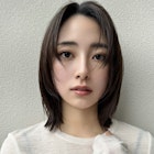 外ハネボブ 赤味消しグレージュ レイヤーボブ