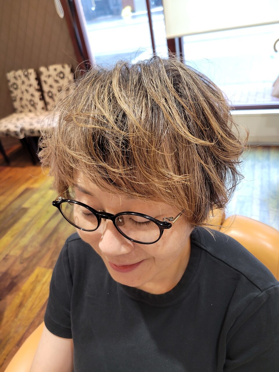 レディースカットハイライトブロンズグレー