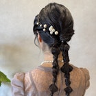 #大人可愛いツインテール#結婚色参列ヘアセット