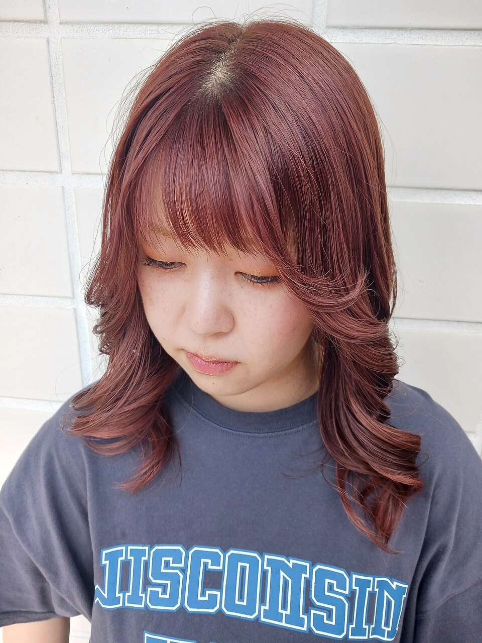 ピンクブラウンのくびれレイヤー