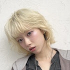 くびれヘア#ダブルカラー#ホワイトブリーチ#ショートヘア