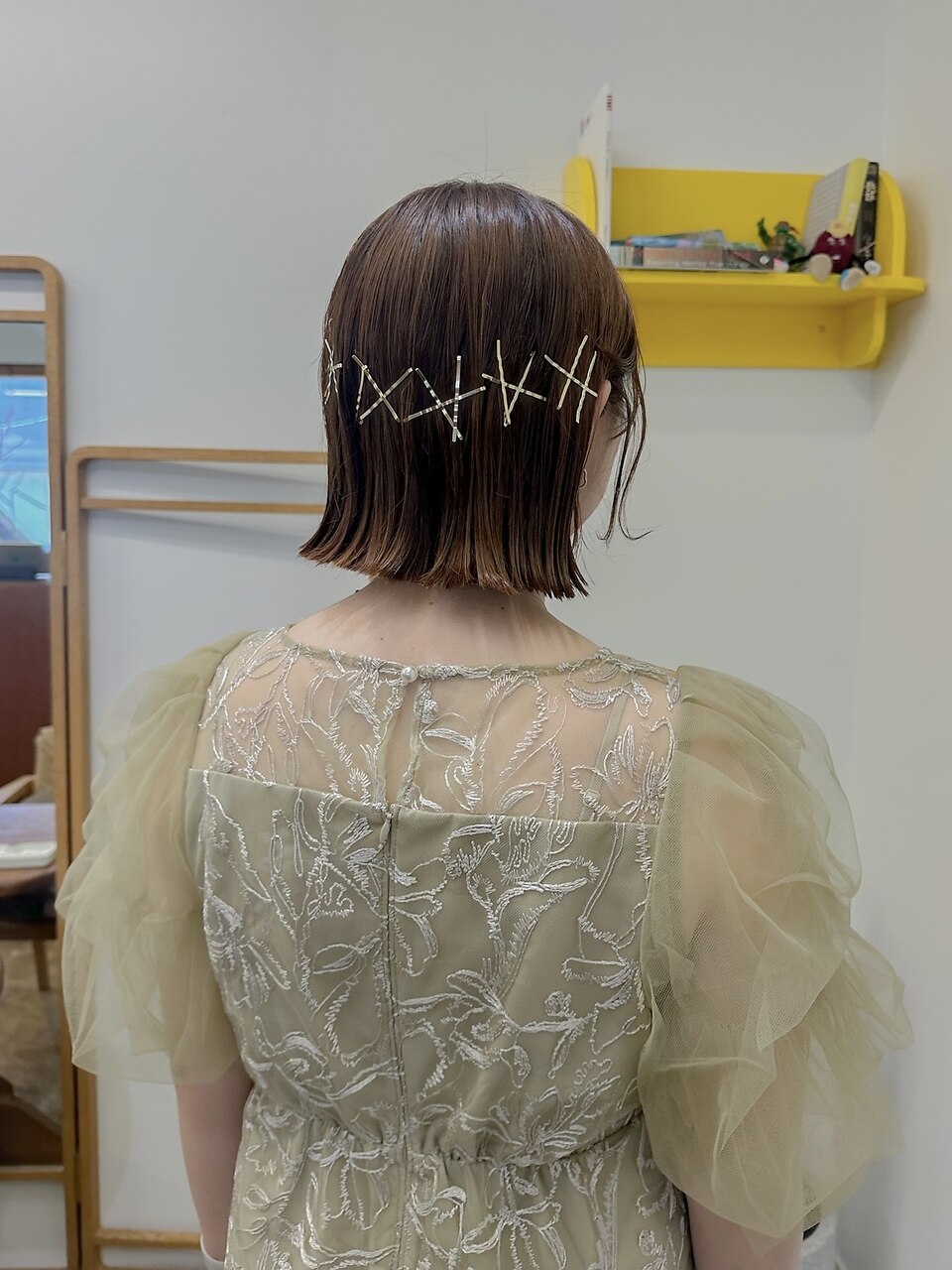 お呼ばれヘアアレンジ×ボブ