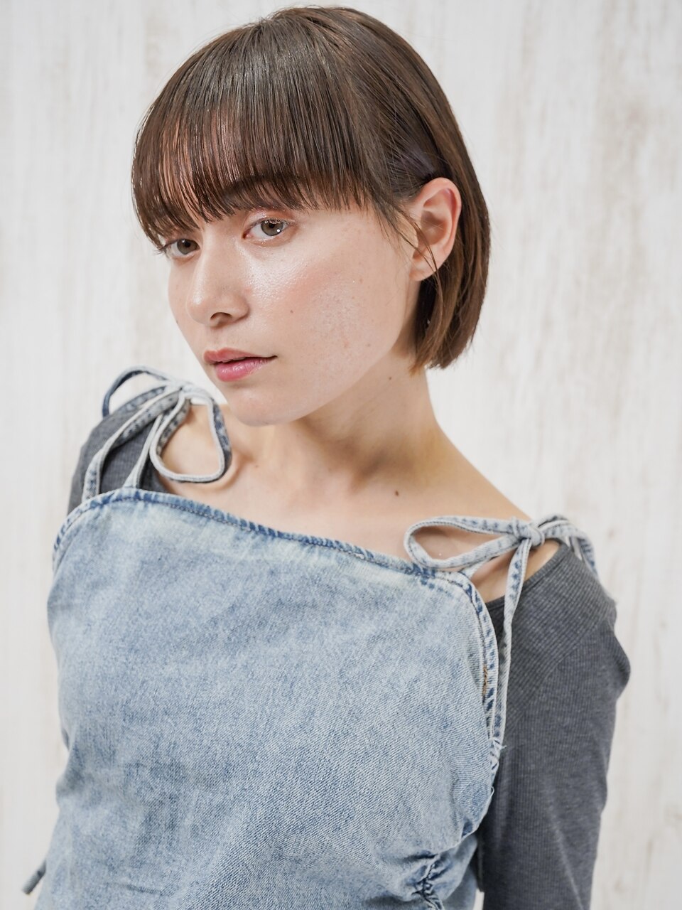 ワイドバングレイヤーボブ