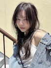 20代30代オリーブグレージュくびれヘア韓国レイヤーロング