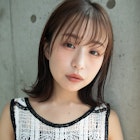 切りっぱなしボブ 外ハネボブ ブラウンカラー