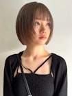 韓国ヘア顔周りレイヤーミルクティーベージュグレージュカラー