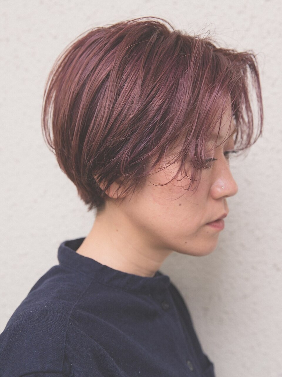 niiカット×ピンクアッシュ×ハンサムショート