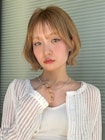 韓国女子風ヨシンボブ×ミルクティーベージュ