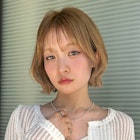 韓国女子風ヨシンボブ×ミルクティーベージュ