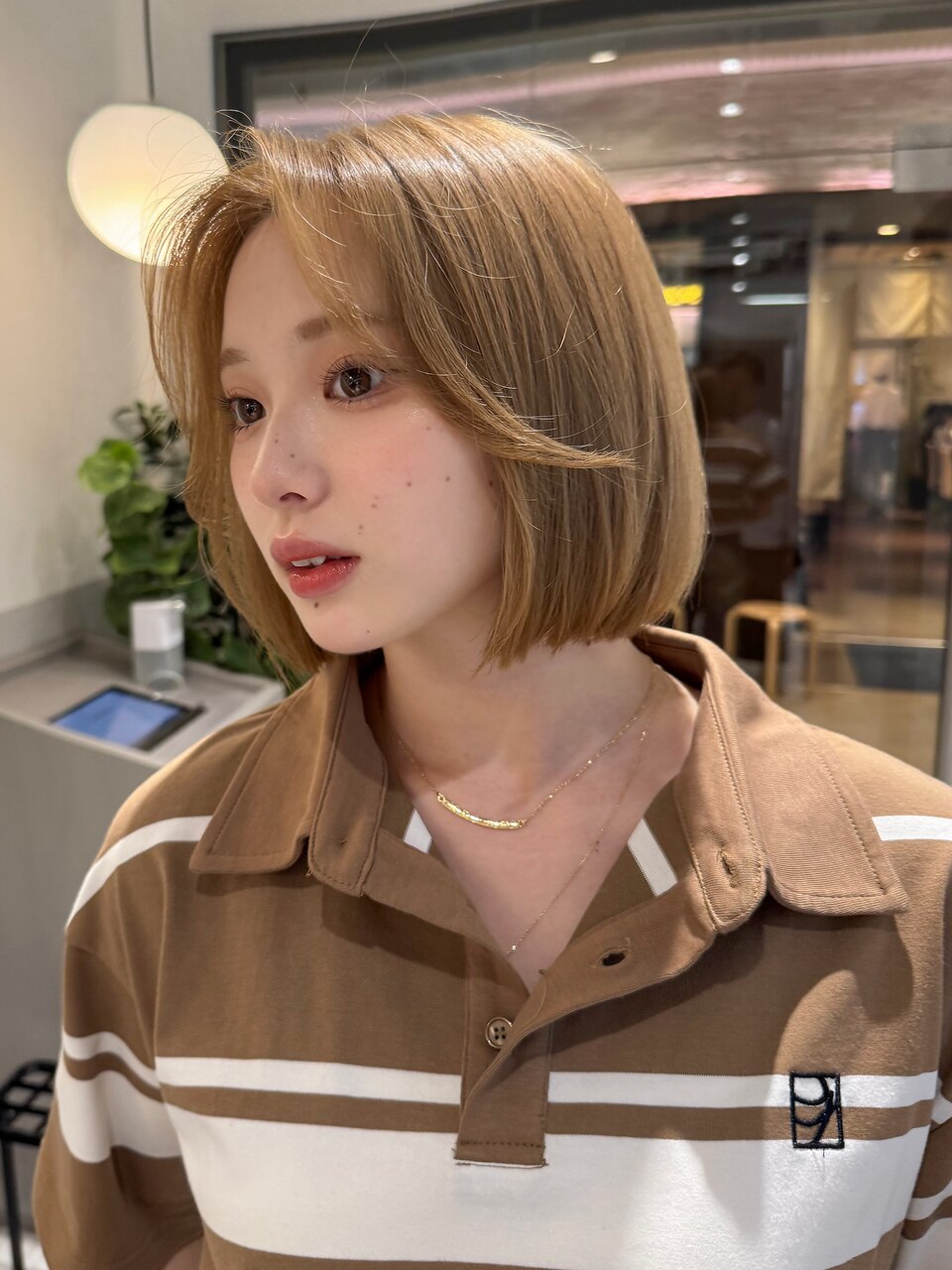 石塚／前髪なし大人可愛い韓国タッセルボブ10代20代30代40代新宿