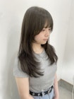レイヤーカット／オリーブブラウンカラー