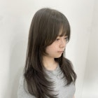 レイヤーカット/オリーブブラウンカラー