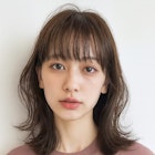 【NOA】透明感ブラウンくびれミディシースルーバング