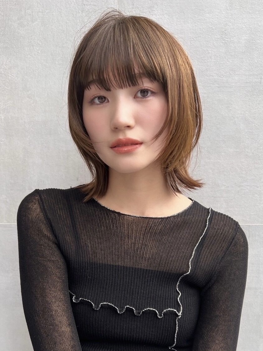 大人かわいい◎くびれシアーボブ＜耳かけOK＞MINX中村