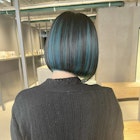 ターコイズブルー/インナーカラー/立川美容室