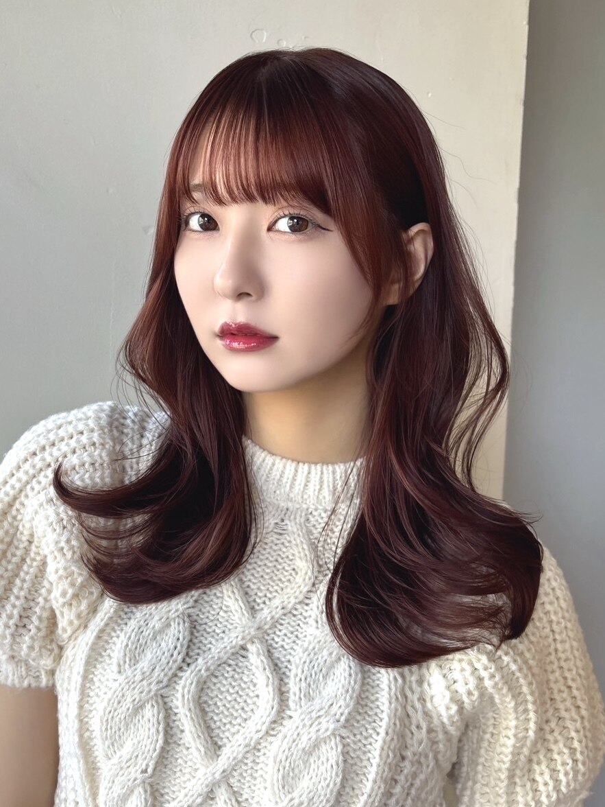 【DECO 柏原】ブリーチなしピンク＋ミディアムレイヤー