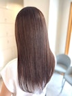 ピンクブラウン　髪質改善縮毛矯正