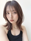 【minx窪島】ミディアムレイヤー×ココアピンク
