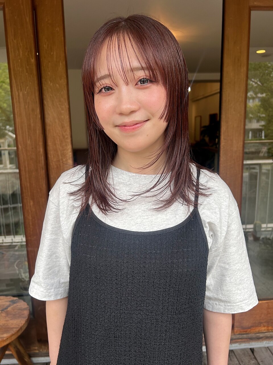 ピンクラベンダー/レイヤーカット