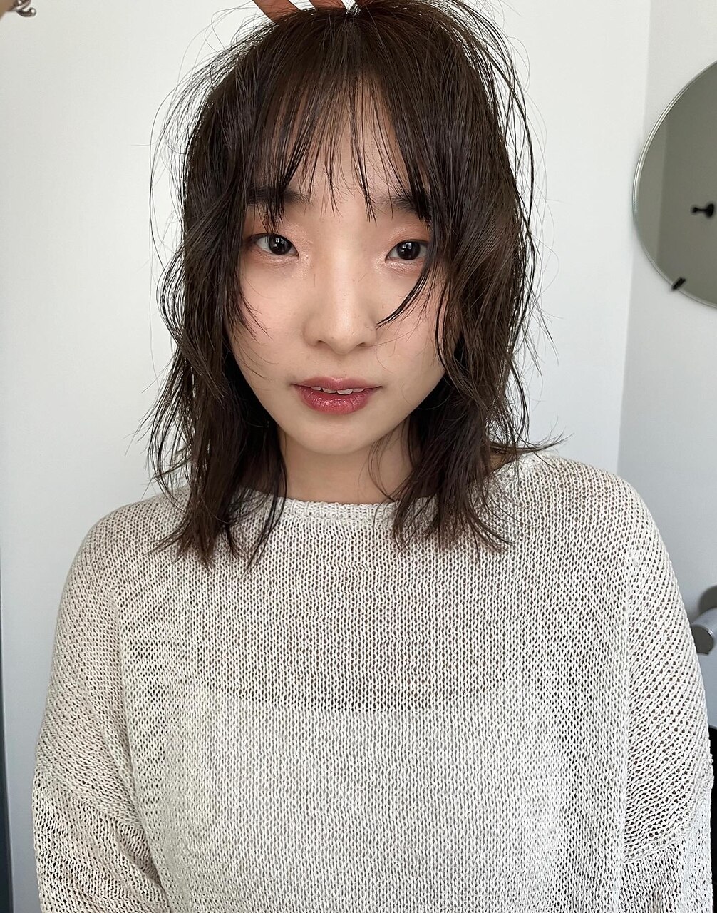 オリーブブラウン　/ レイヤーカット