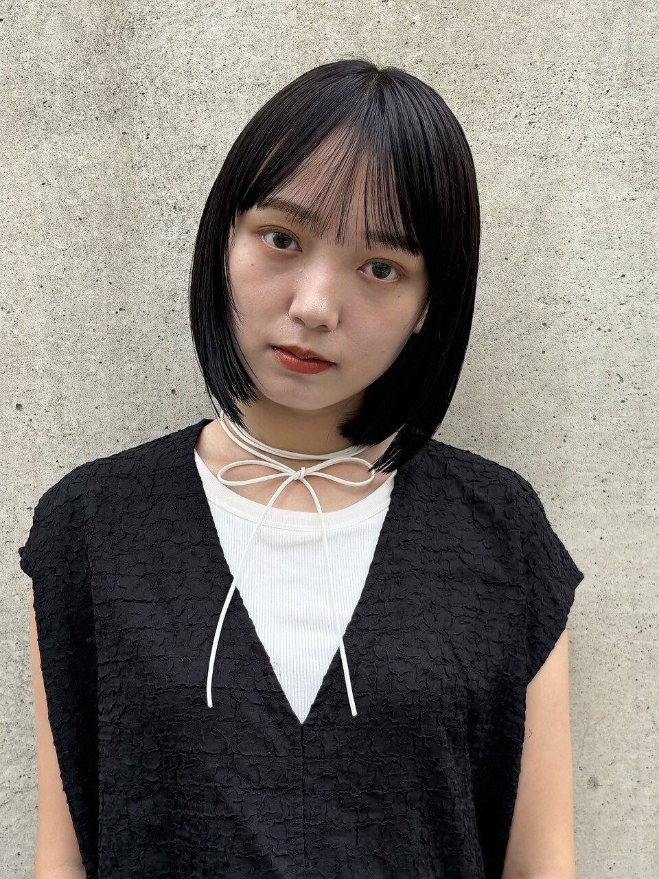 ◎ミニボブ縮毛矯正髪質改善ストレート顔まわりレイヤーカット