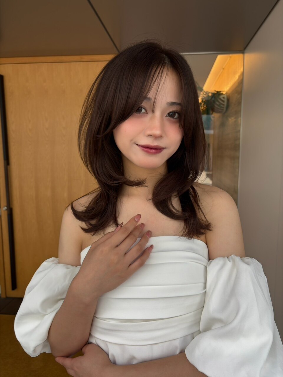 2wayバングくびれヘア_暗めカラーグランマッシュデザインカラー