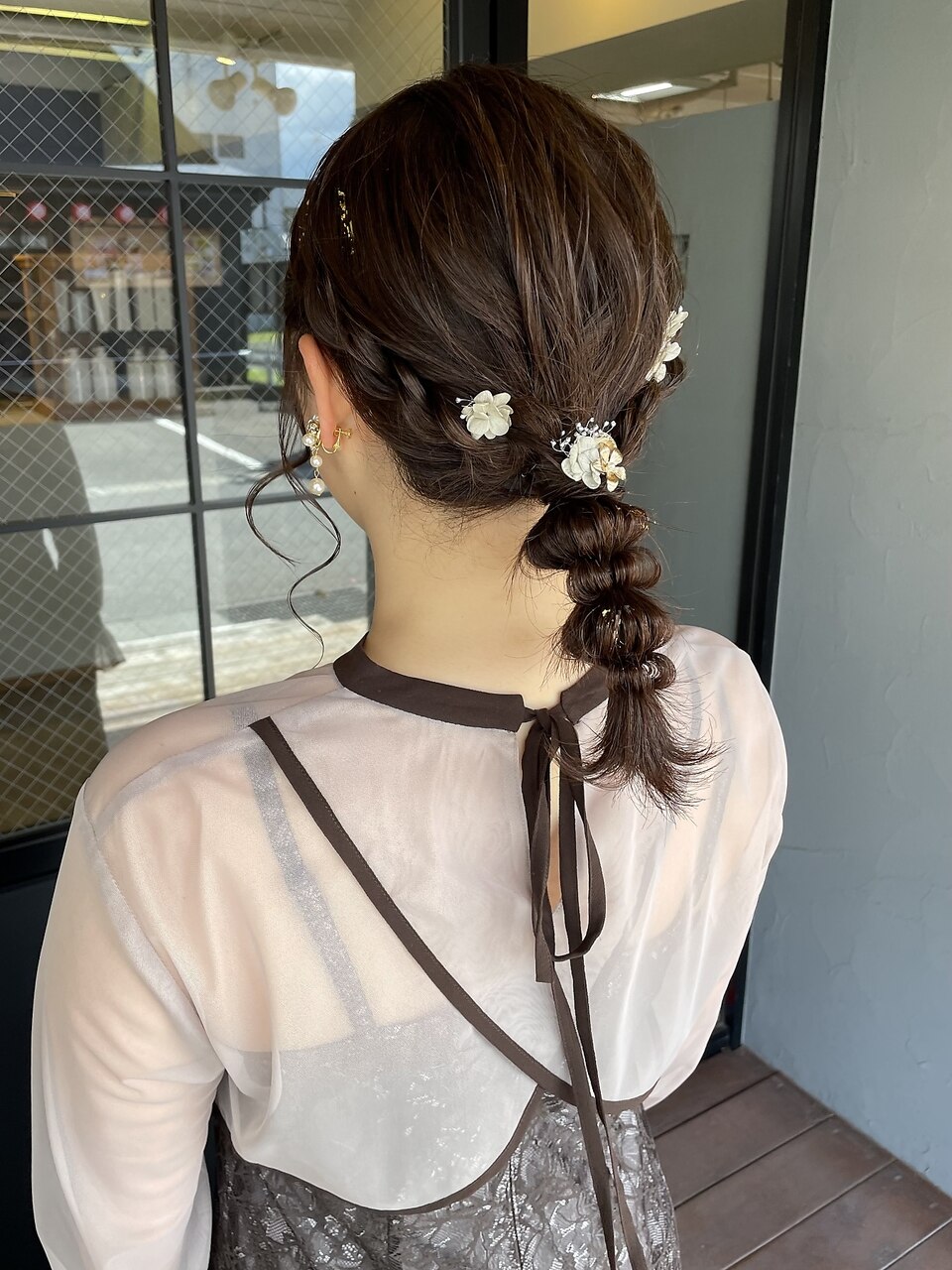 ポコポコヘア×お呼ばれヘア