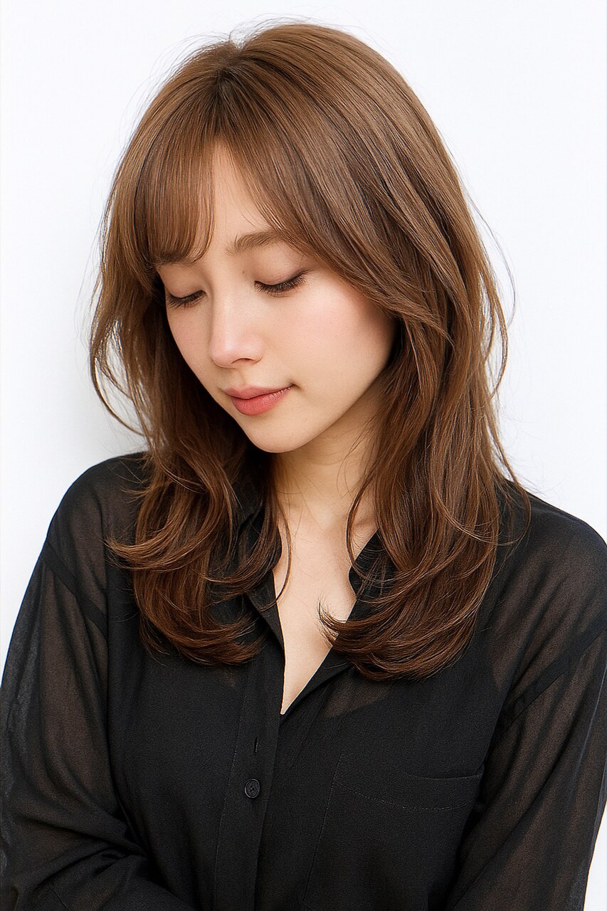 ハニーベージュ、ローレイヤー、美髪レイヤー、赤み消し