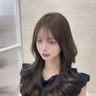 オリーブグレージュ/ブリーチなし/レイヤー/韓国ヘア/シースルー