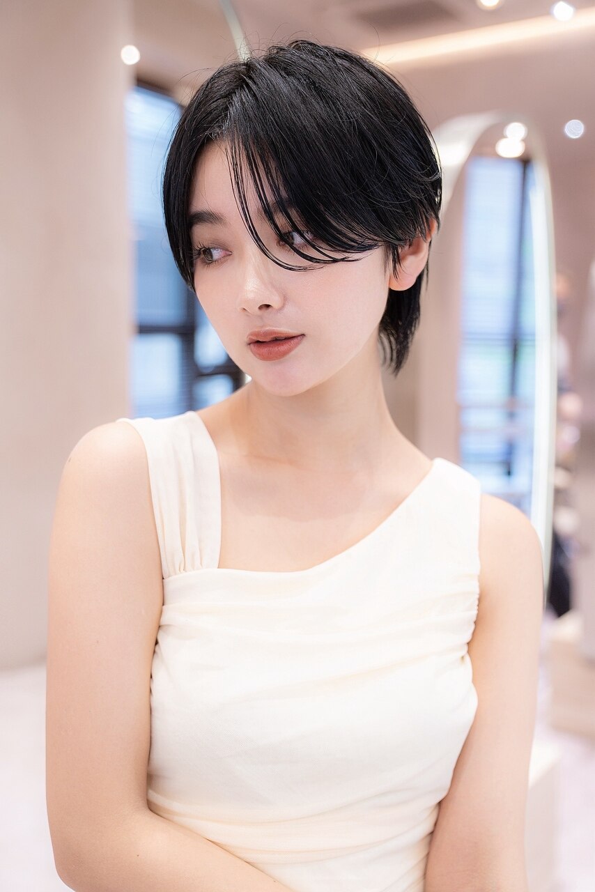 20代30代大人美人ショートボブ/小顔ショートヘア/マロンベージュ