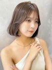 丸顔 内巻き韓国ボブ チョコレートベージュ 垢抜けM20250913
