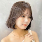 丸顔 内巻き韓国ボブ チョコレートベージュ 垢抜けM20250913