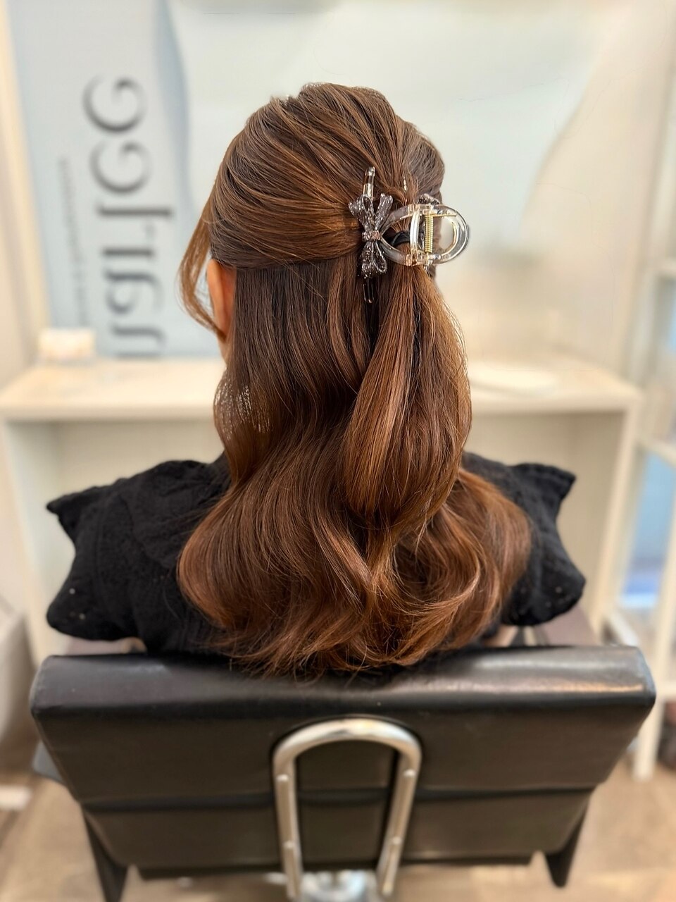 ナチュラルハーフアップ