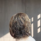 クセいかし//ネオウルフカット//ショートクセ毛//白髪ぼかし