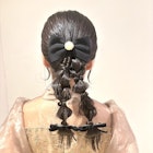 ツイン編みおろし