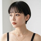 【LOARK】韓国ショート/ブルーブラック/ウルフショート/黒染め