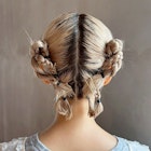 おくれ毛前髪カットミルクティー韓国ヘアロング_ba559101