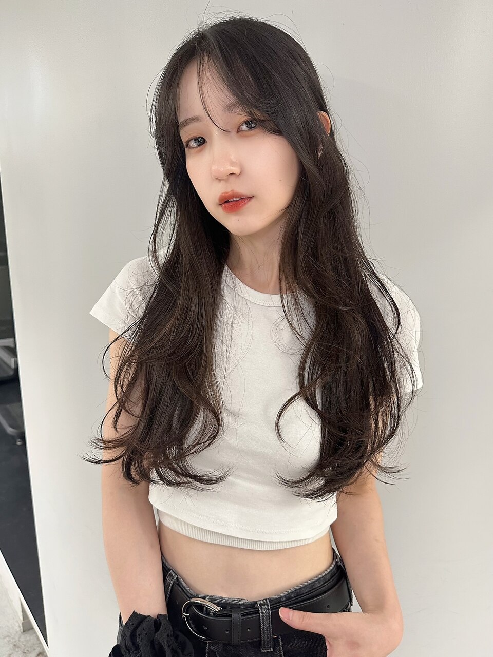 ロングヘアー/オリーブベージュ/ハッシュカット/レイヤーカット