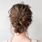 ◯ポニーテールシニヨン編み込みお団子ドレスヘアハープアップ