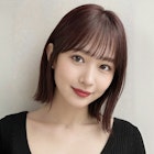 切りっぱなし外ハネボブ艶暗髪シースルーバング