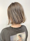 ミディアムヘア /フェイスフレーミング/デザインカラー/銀座