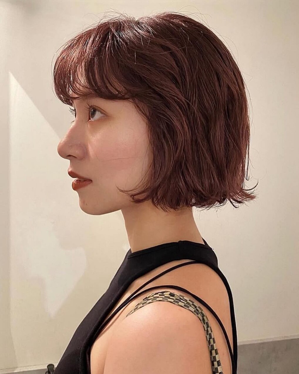 ミニマルボブ/バーガンディー/チョコレートブラウン